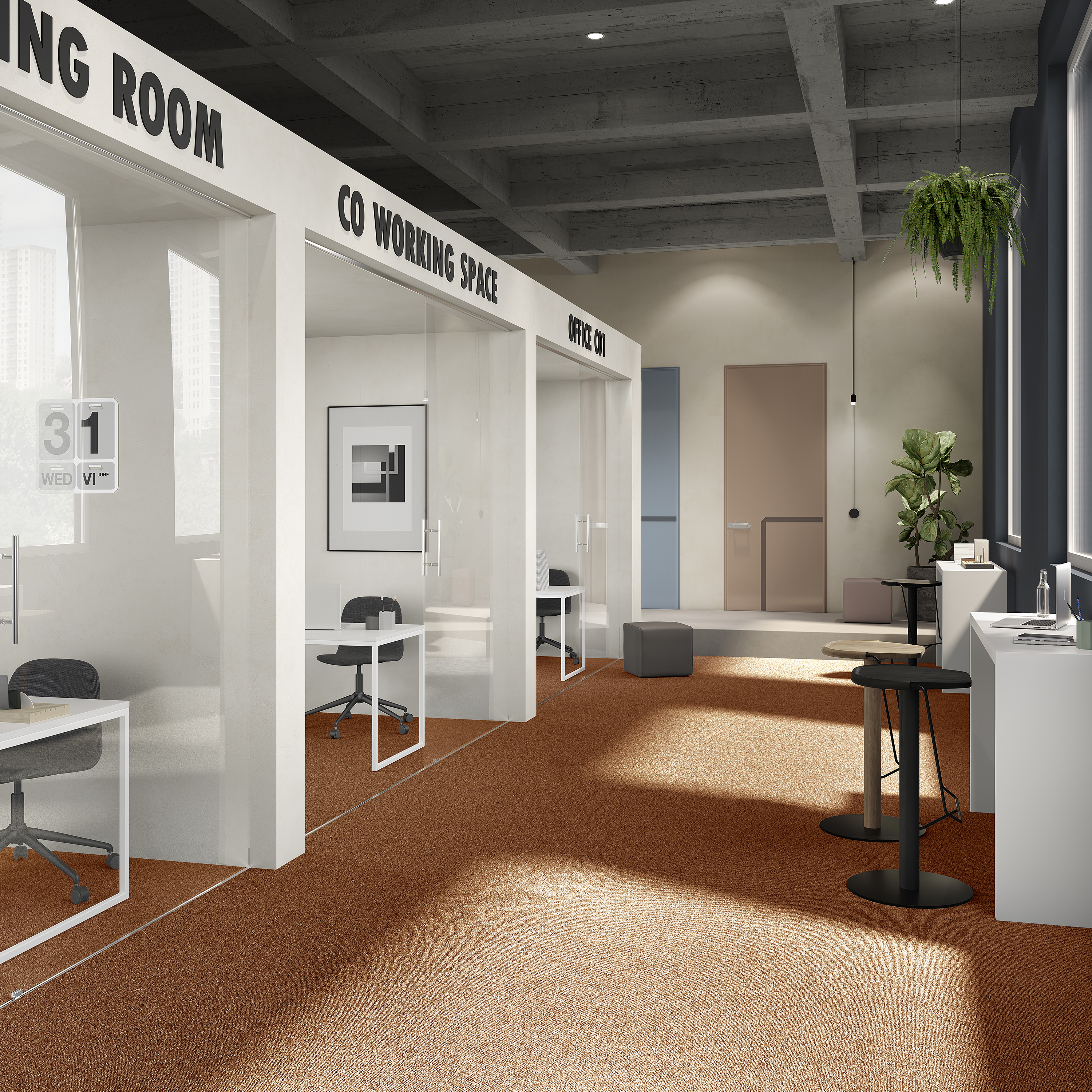 Ковровая плитка Medusa Tile 84 (500*500*5 мм) — купить в Уфе