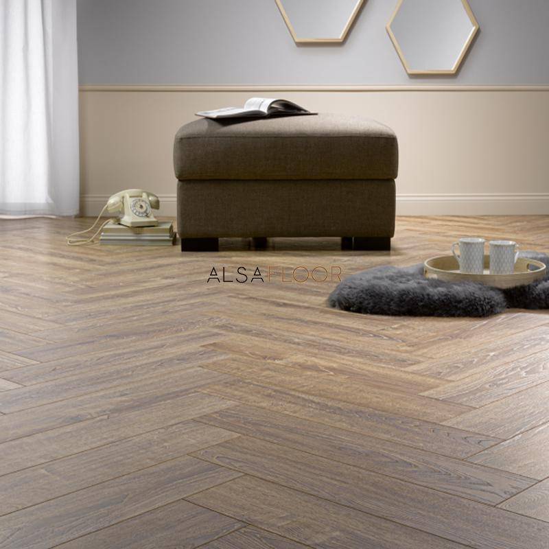 Ламинат "Alsafloor" Herringbone Дуб Балеарский (640*143*12 мм) — купить в Уфе