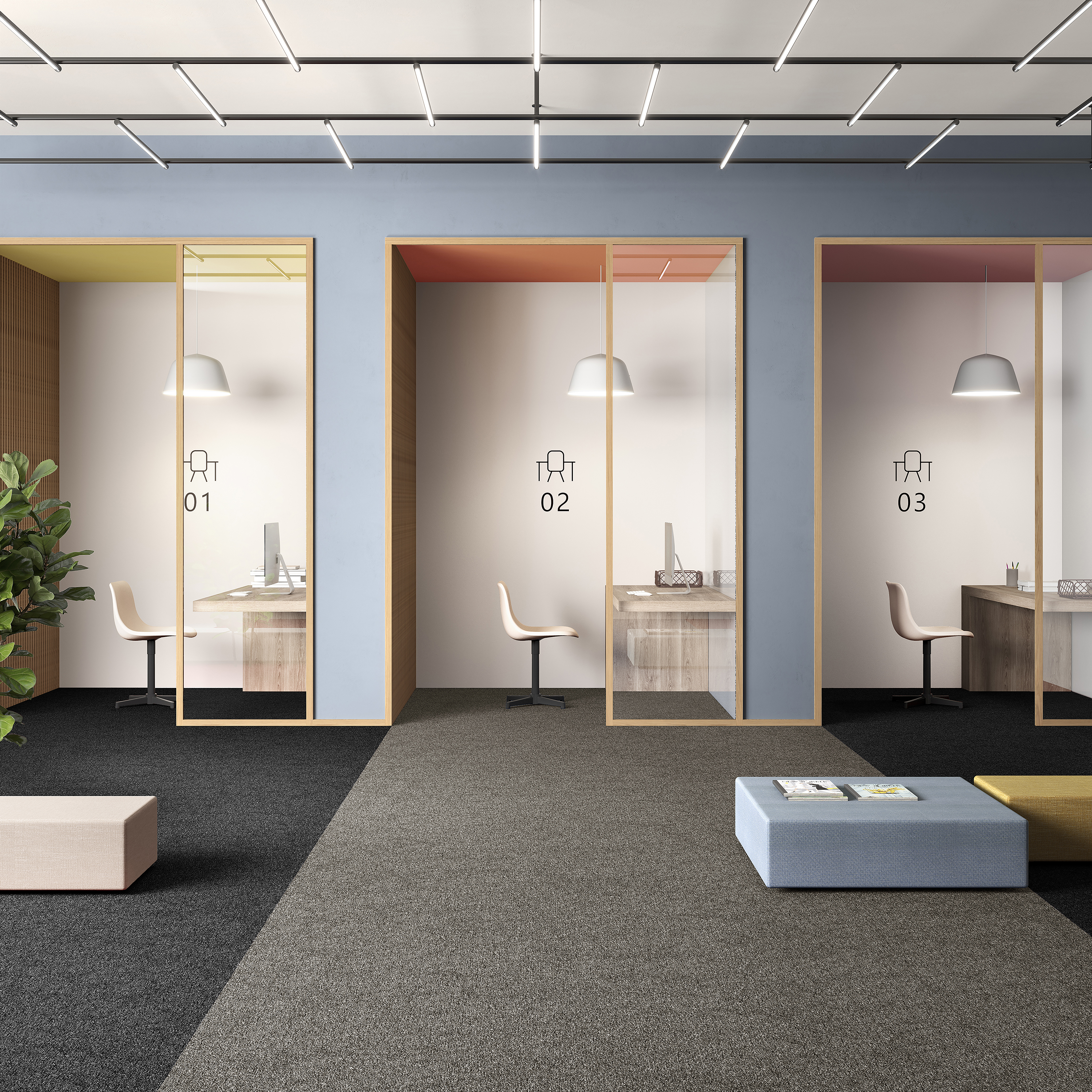 Ковровая плитка Medusa Tile 40 (500*500*5 мм) — купить в Уфе