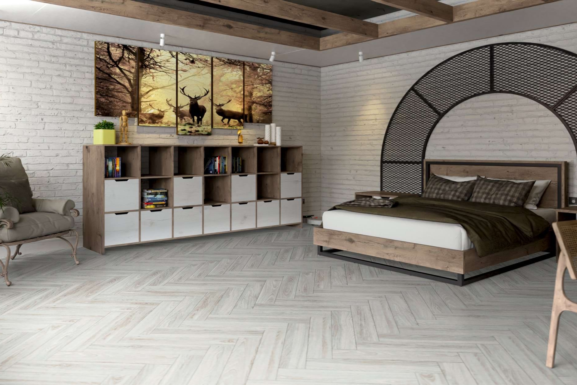 Инженерный паркет «Damy Floor» Ванильный (укладка елочкой) — купить в Уфе