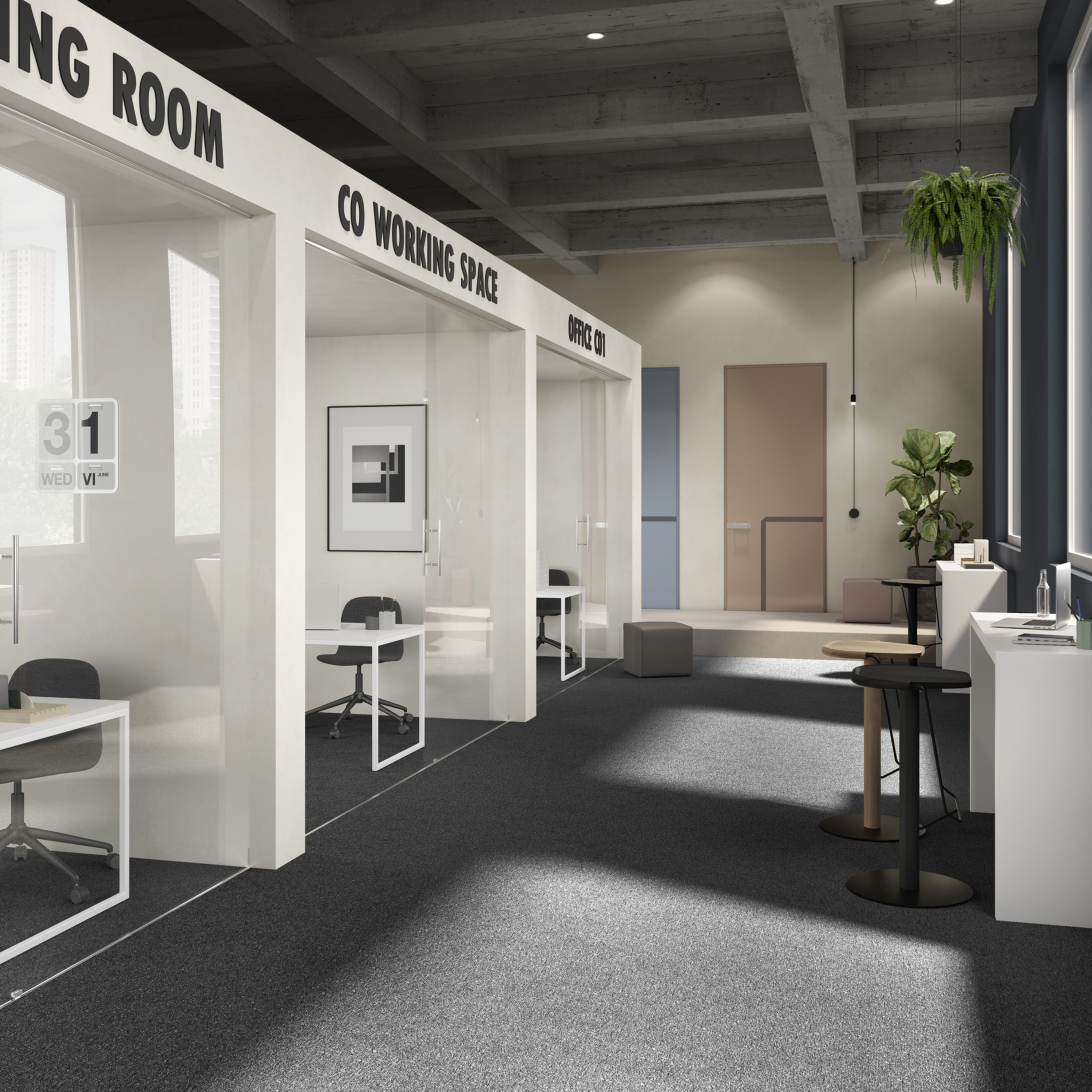 Ковровая плитка Medusa Tile 99 (500*500*5 мм) — купить в Уфе