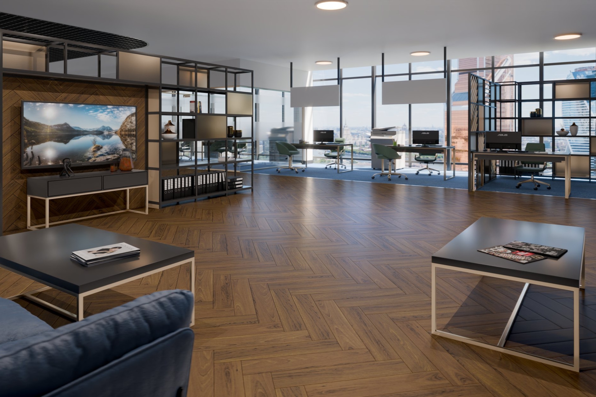 Инженерный паркет «Damy Floor» Ореховый (укладка елочкой) — купить в Уфе