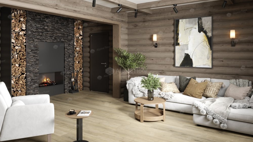 SPC Ламинат "Alpine Floor" Дуб сливочный (1220*183*8 мм) — купить в Уфе