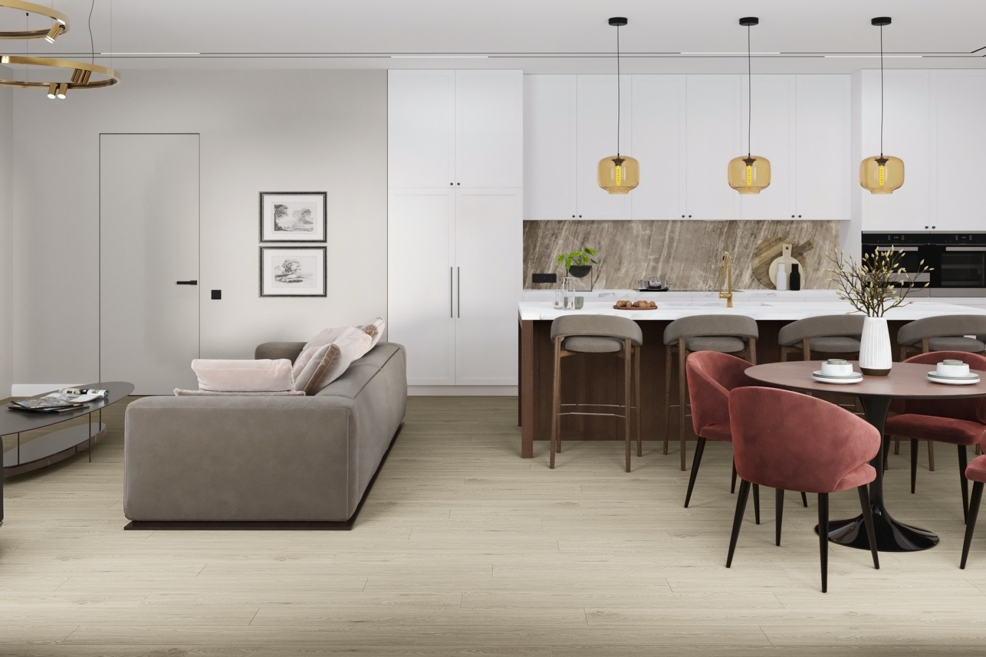 Усовершенствованная кварц-виниловая плитка «Damy Floor» Дуб Светлый (1227*187*2,5 мм) — купить в Уфе