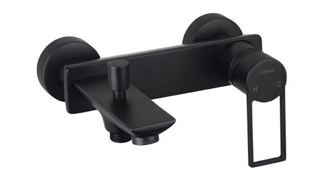 Смеситель Kub для ванной без душевого комплекта, матовый черный 54-011-ner