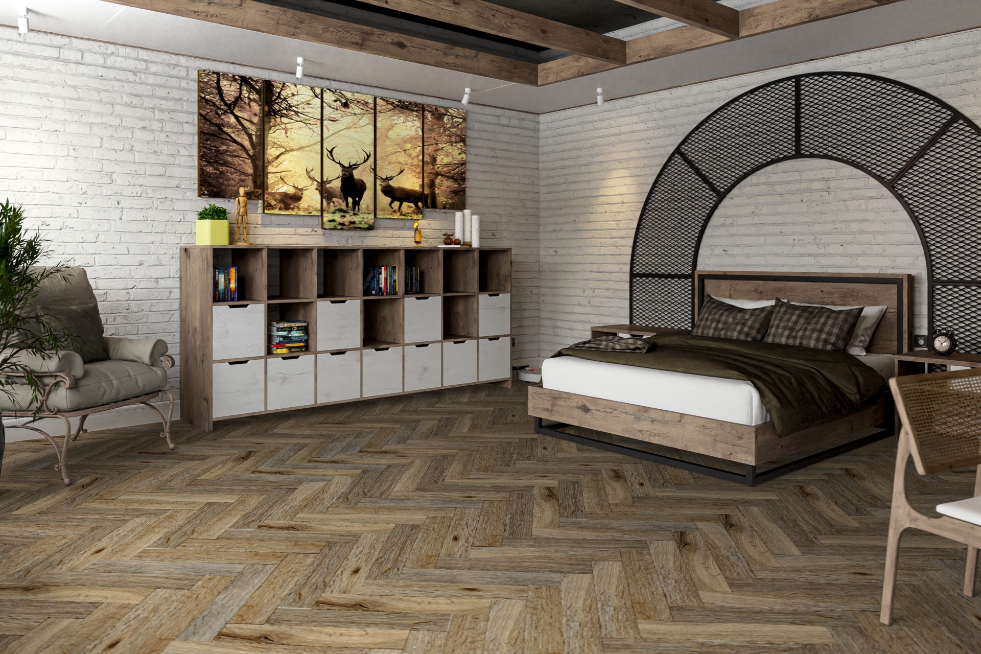 Усовершенствованная кварц-виниловая плитка «Damy Floor» Ковентри (590*118*2,5 мм) — купить в Уфе