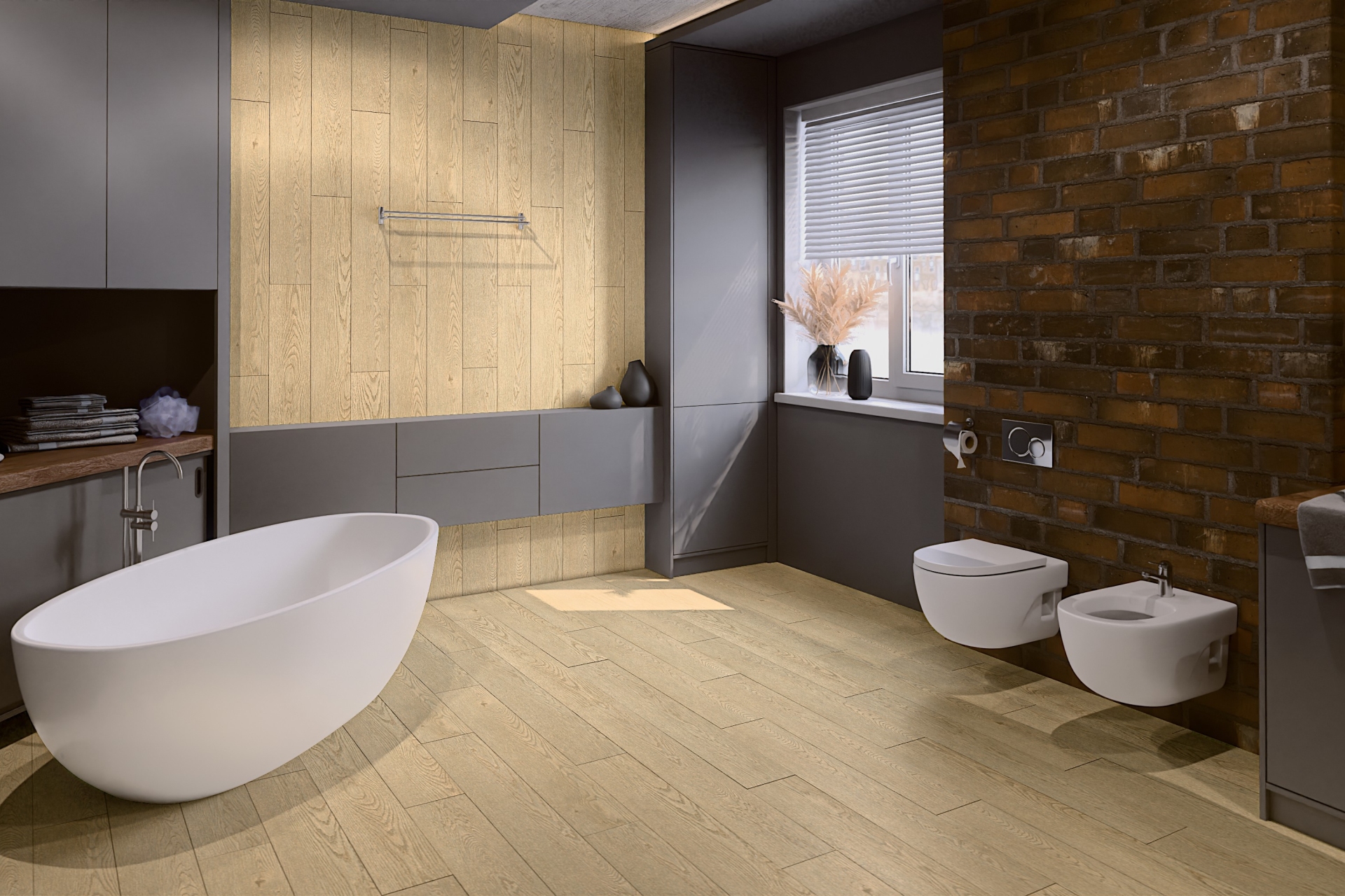 SPC ламинат «Damy Floor» Дуб Латте (1220*180*4 мм) — купить в Уфе