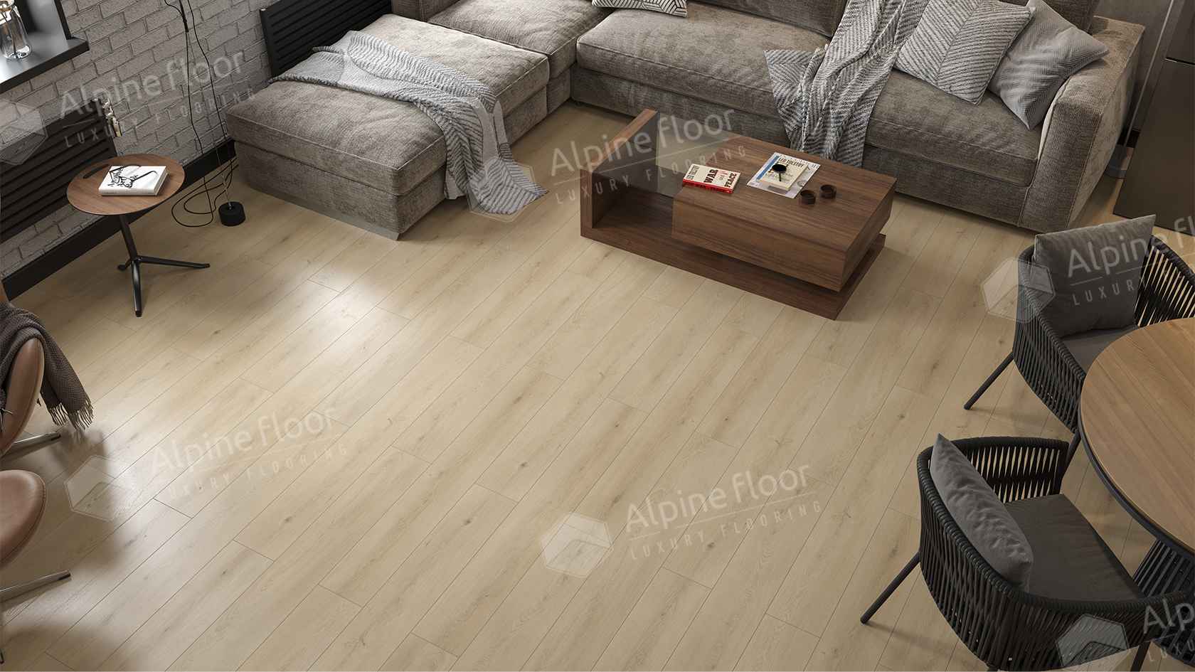 Кварцвиниловая плитка LVT "Alpine Floor" Кипарисовая (1219,2*184,15*2,5 мм) — купить в Уфе