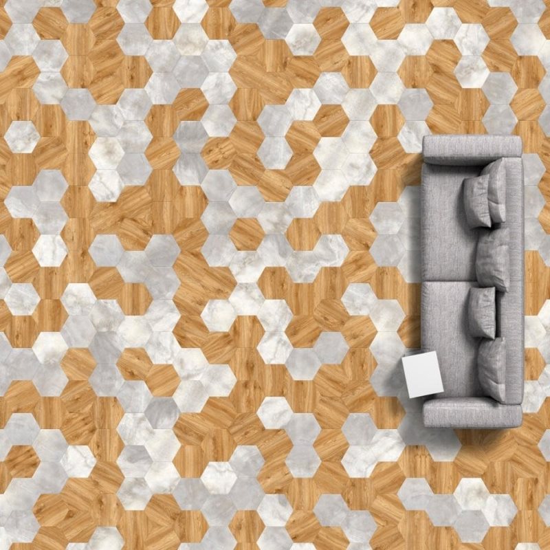 Виниловая плитка Big Hexagon 261 (452,64*392*2,5 мм) — купить в Уфе