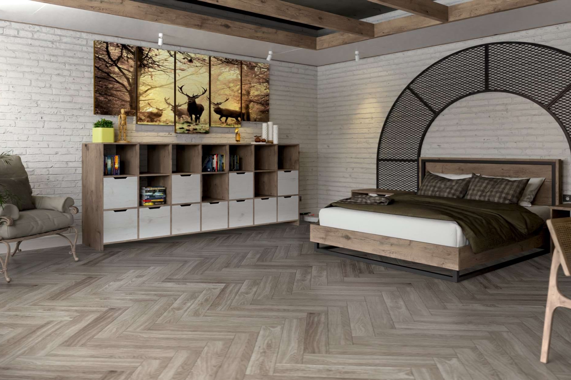 Инженерный паркет «Damy Floor» Скандинавский (укладка елочкой) — купить в Уфе