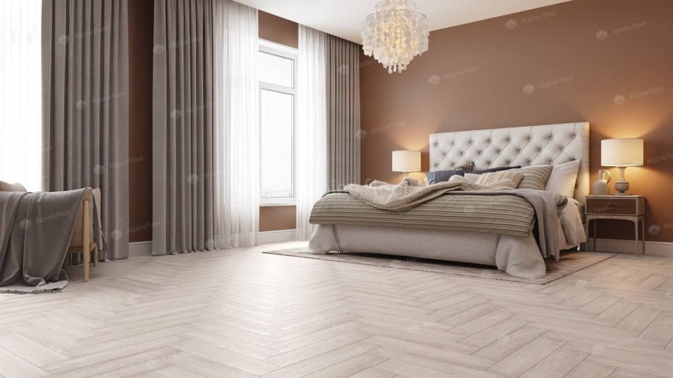 Виниловая плитка "Alpine Floor" Parquet LVT Голубой Лес (590*118*2,5 мм) — купить в Уфе