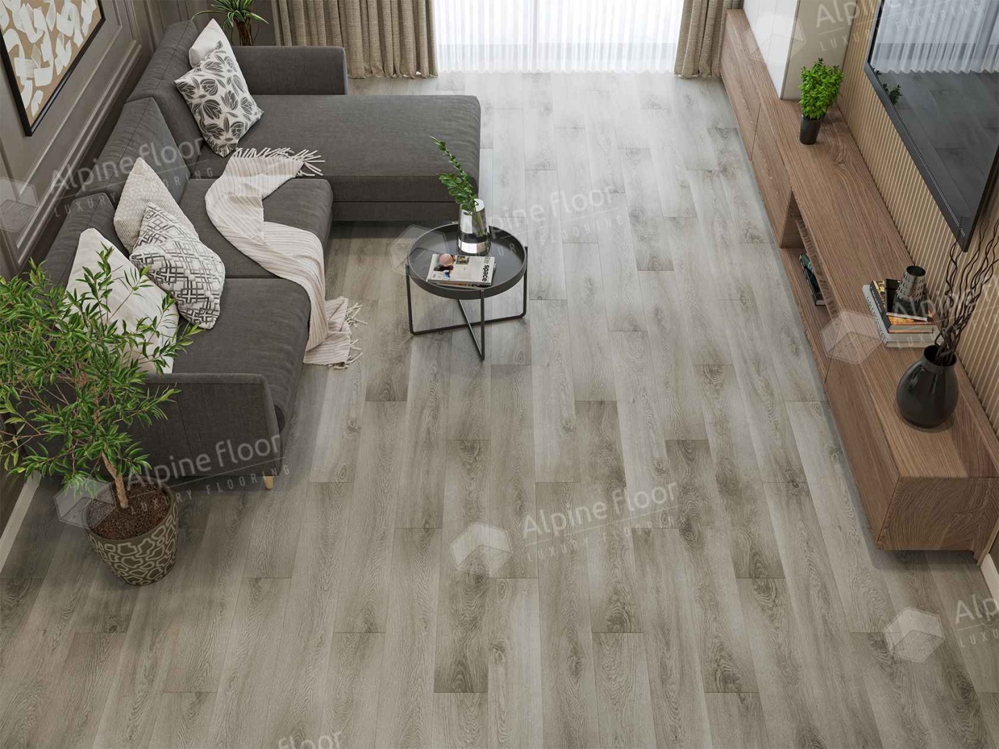 Кварцвиниловая плитка LVT "Alpine Floor" Негара (1219,2*184,15*2,5 мм) — купить в Уфе